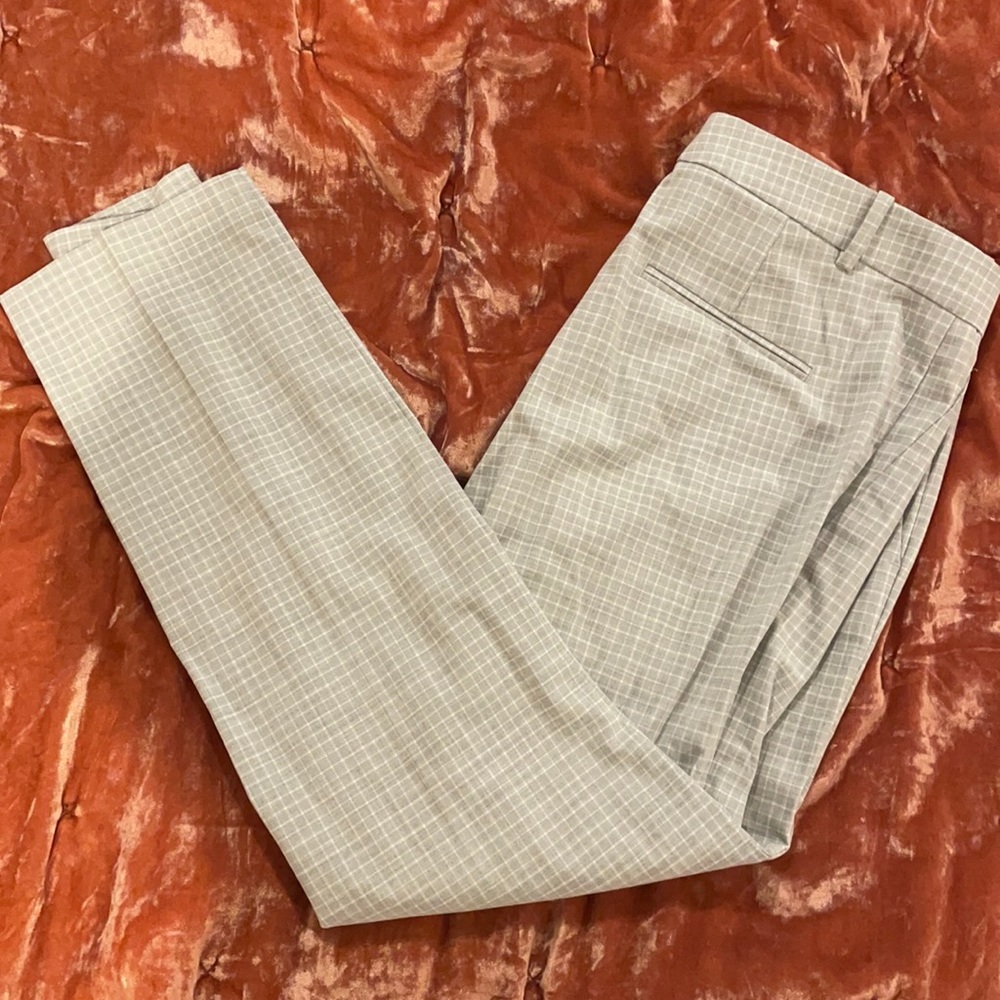 Anna Taylor gray and white plaid pants